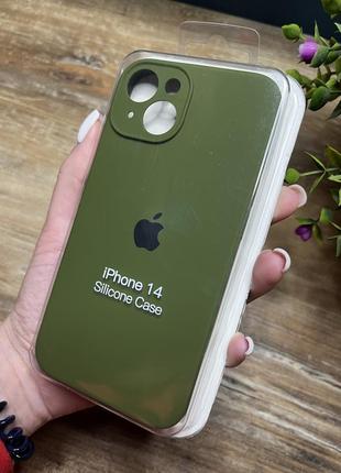 Чохол на iphone 14 квадратні борти на айфон silicone case full camera на apple1 фото