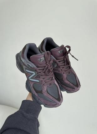 Кроссовки женские new balance 9060 brown/bordo5 фото