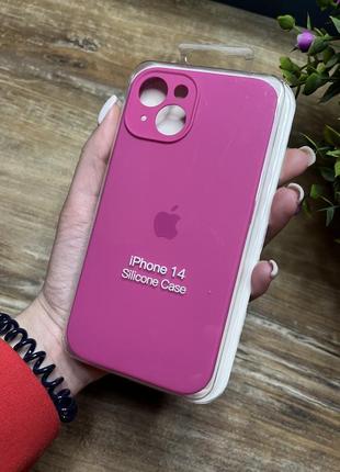 Чохол на iphone 14 квадратні борти на айфон silicone case full camera на apple1 фото