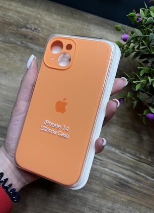 Чохол на iphone 14 квадратні борти на айфон silicone case full camera на apple1 фото