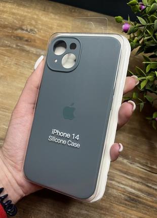 Чохол на iphone 14 квадратні борти на айфон silicone case full camera на apple