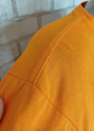 Новая унисекс однотонная футболка со 100 % хлопка, в оранжевом цвете, размеры с,м,л,хл,2хл9 фото