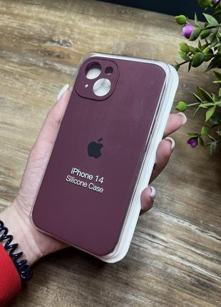 Чохол на iphone 14 квадратні борти на айфон silicone case full camera на apple