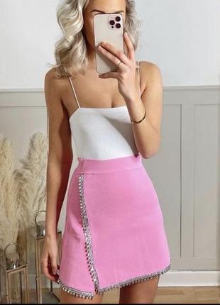 Розпродаж спідниця з бісером с бахромою нова колекція zara