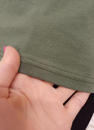 Нова унісекс однотонна футболка зі 100% бавовни, у кольорі, хакі/оліва розміри від-5-6хл8 фото