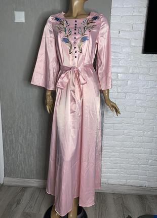 Довга сукня з вишивкою плаття максі shein, m