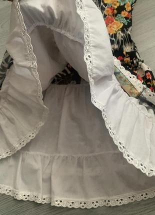 Платье сарафан кокетливое летнее с подьюбником кружевом 42-44 размер6 фото