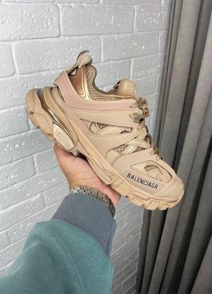 Преміум • жіночі стильні кросівки в стилі balenciaga track 3.0 beige баленсіага бежеві 36-40 ( ar00507 )