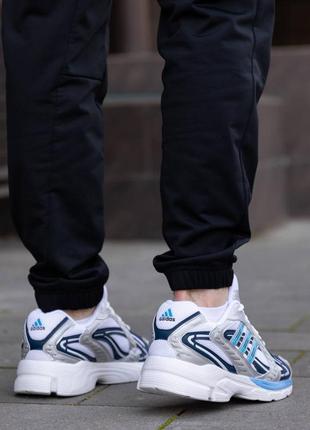 Мужские кроссовки adidas superstar responce silver shop blue7 фото