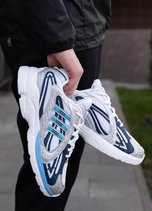Мужские кроссовки adidas superstar responce silver shop blue2 фото