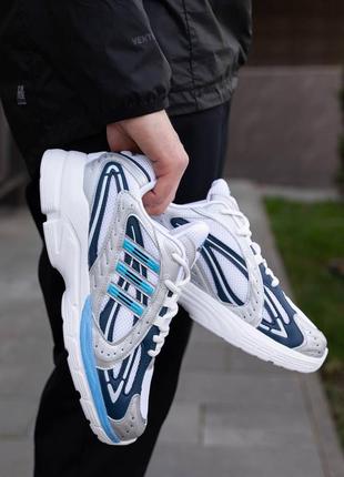 Мужские кроссовки adidas responce silver white blue2 фото