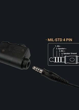 Ptt кнопка opsmen earmor m52 для радіо станції kenwood і baofeng5 фото
