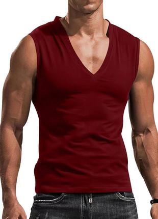 Майка чоловіча безрукавка молодіжна спортивна чорна