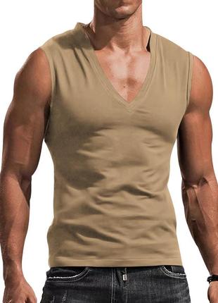 Майка чоловіча безрукавка молодіжна спортивна чорна