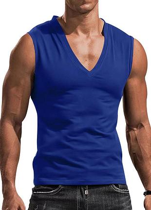 Майка чоловіча безрукавка молодіжна спортивна чорна