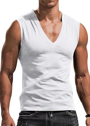 Майка чоловіча безрукавка молодіжна спортивна чорна