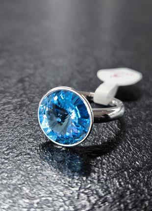 Кольцо с кристаллом swarovski 17р 18р 19р