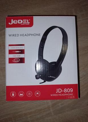 Навушники jedel дротові з мікрофоном