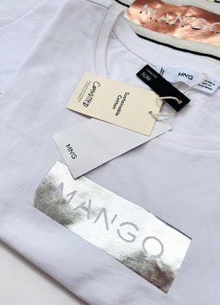 Женская футболка mango с лого оригинал