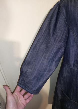 Джинсове плаття-сукня-туніка на гудзиках,з кишенями,бохо,fransa jeans5 фото