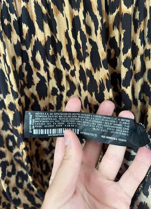 Леопардова сукня міді плаття з віскози пишна сукня zara платье свободного кроя...