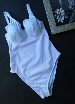 Отрядный белый купальник с чашечками на большую грудь asos 70d3 фото