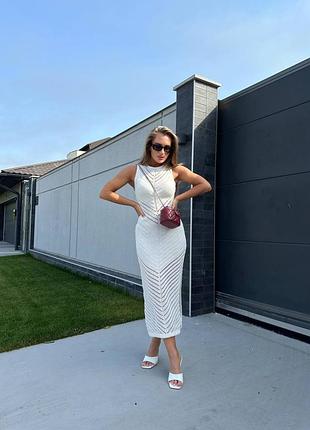 Дуже гарна літня сукня з розрізом, натуральна тканина