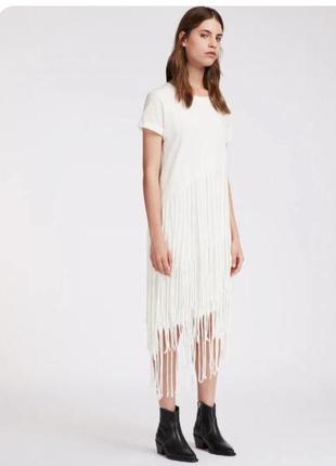 Стильна брендова білі сукня allsaints