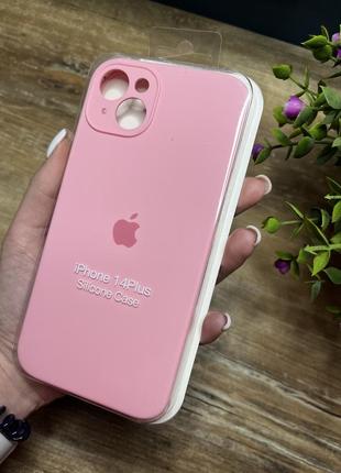 Чохол на iphone 14 плюс plus квадратні борти на айфон silicone case full camera на apple1 фото