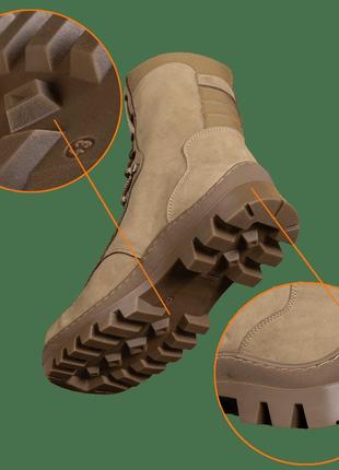Берці зимовi тактичні штучне хутро raptor coyote5 фото