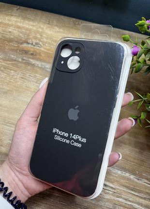 Чохол на iphone 14 плюс plus квадратні борти на айфон silicone case full camera на apple1 фото