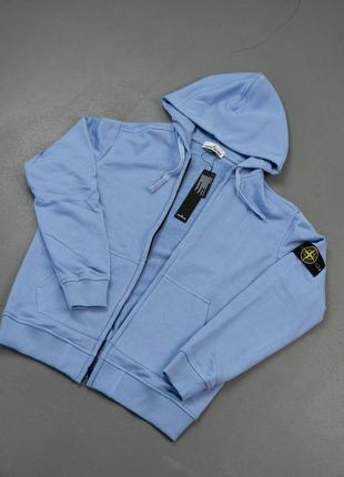 Снова в наличии зип худи stone island zip hoodie голубого, кремового, лилового цветов2 фото