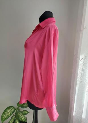 Zara,❤ шикарная блуза, цвет фуксии, размер l4 фото