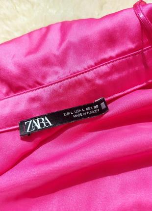 Zara,❤ шикарная блуза, цвет фуксии, размер l6 фото