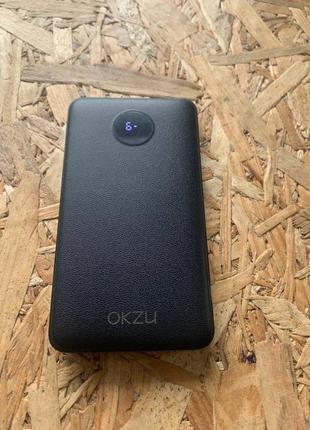 Сток! портативное зарядное устройство okzu со встроенными кабелями power bank 10000 мач