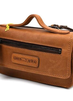 Чоловіча сумка барсетка hill burry hb3351b коньячна