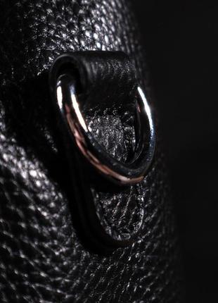 Шкіряний жіночий рюкзак із функцією сумки vintage 22567 чорний