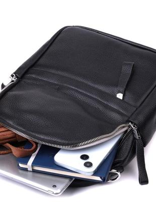 Шкіряний жіночий рюкзак із функцією сумки vintage 22567 чорний