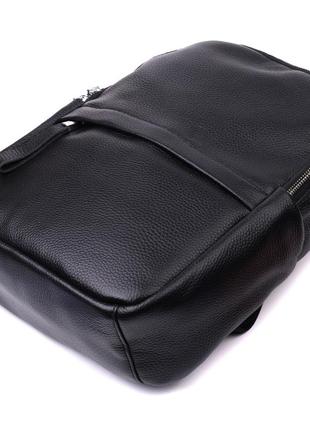 Шкіряний жіночий рюкзак із функцією сумки vintage 22567 чорний