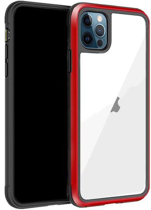 Чехол для apple iphone 13 pro max - pc+tpu+metal k-doo ares (красный)