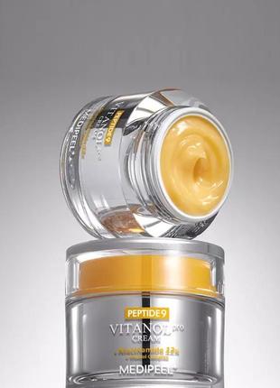 Ліфтинг-крем medi-peel peptide 9 vitanol pro cream антивіковий освітлюючий