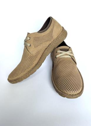 Літні чоловічі шкіряні туфлі detta