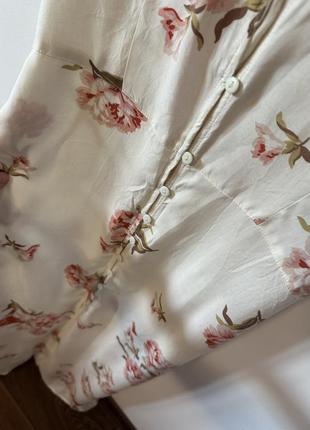 Міді плаття з натуральної тканини на ґудзиках від primark🌿8 фото