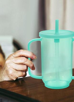 Чашка непроливайка lesko stse-008 для людей с инвалидностью лежачих больных