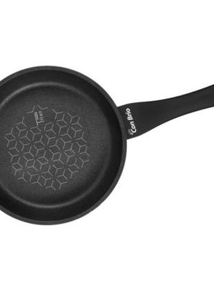 Сковорода 20 см con brio св-2025 антипригарне покриття titan mn-479 plus лита