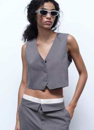 Жилет на ґудзики zara