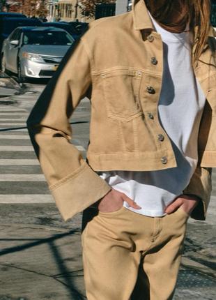 Джинсова куртка укорочена zara