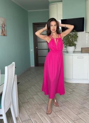 Новинка💥 идеальный сарафан из льна🌸 брители регулируются под любой объем 👌🔥+ большой размер батал