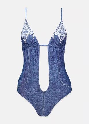 Купальник guess цельный джинс 6