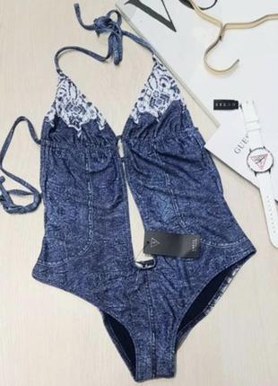 Купальник guess цельный джинс 5